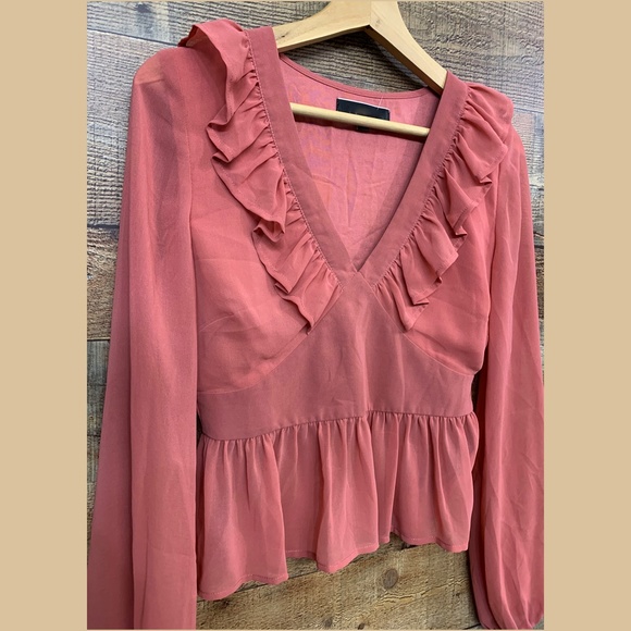 V-Neck Ruffle Blouse - Picture 2 of 2